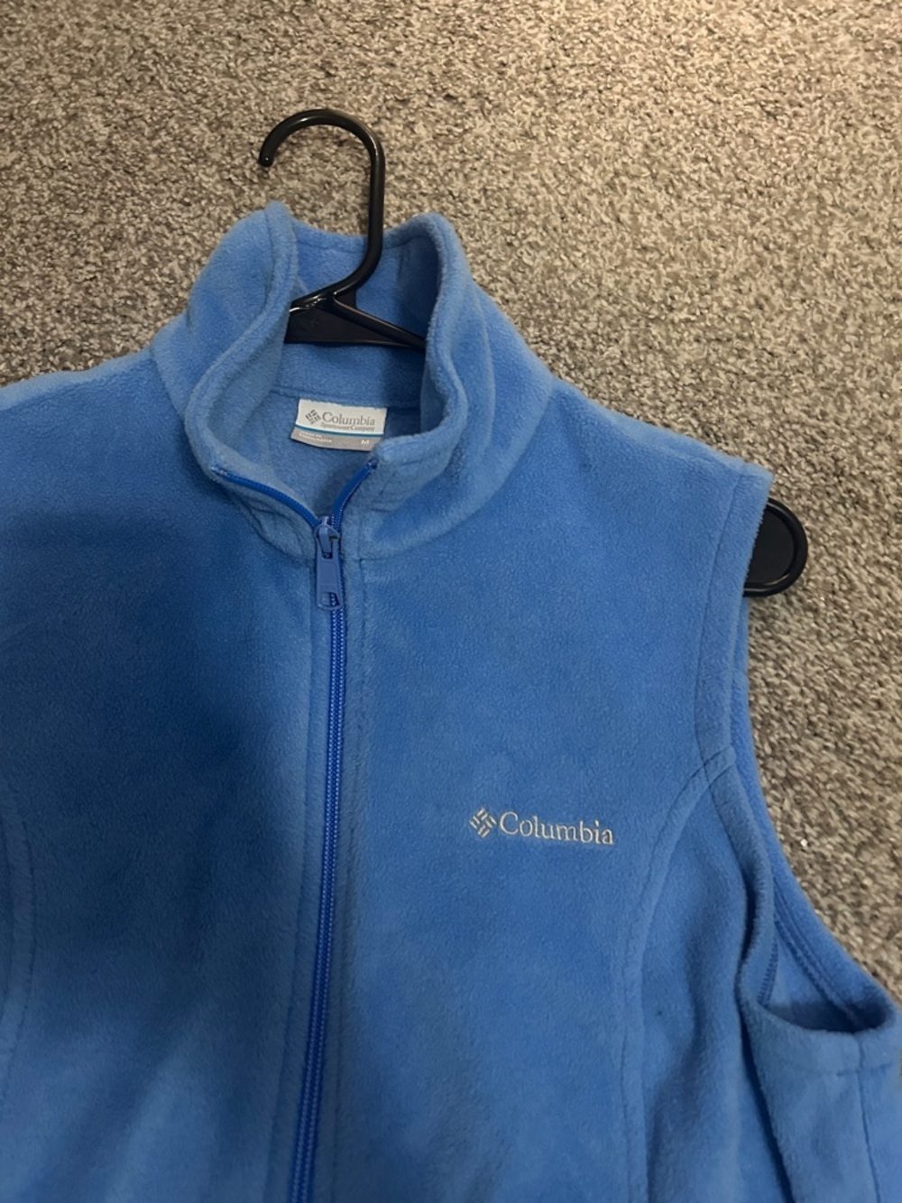 Columbia Sky Blue Fleece Zip Vest - Picture 2 of 3